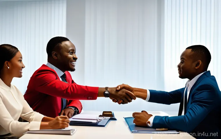 가봉의 외국인 투자 규제 - **Prompt:** A dynamic and vibrant scene showcasing Gabon's rich natural resources and industries. In...