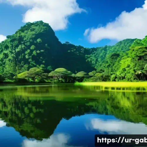Home 31 가봉 루앙구 국립공원 탐방 - A breathtaking panoramic view of Loango National Park’s lush green valleys in Gabon, featuring dense...